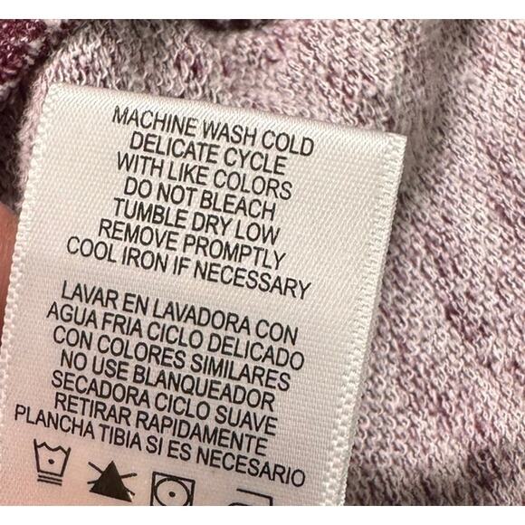 G.H. Bass & Company Womens Medium Purple Heather Moto Sweatshirt - Picture 6 of 8